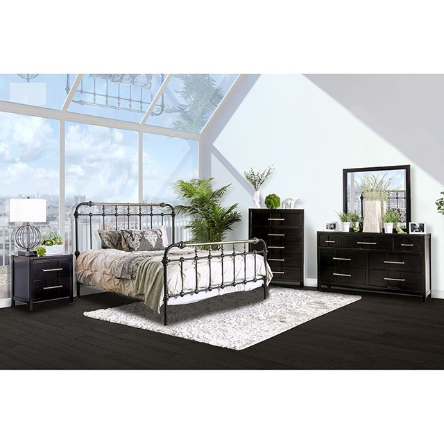 Riana Bed - Antique Black