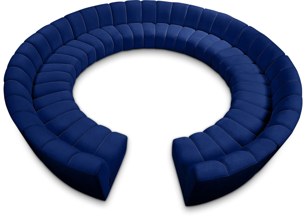 Infinity 178" Velvet Upholstered 12pc. Modular Sectional