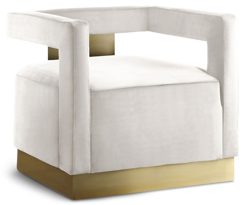 Armani Velvet Upholstered Accent Chair