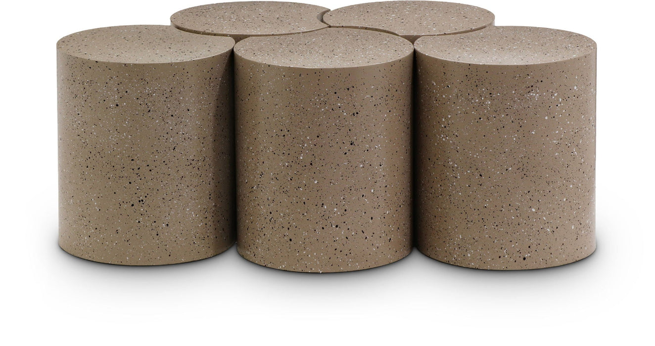 Dimple Terrazzo Pattern Iron Nesting 5pc. Modular Coffee Table