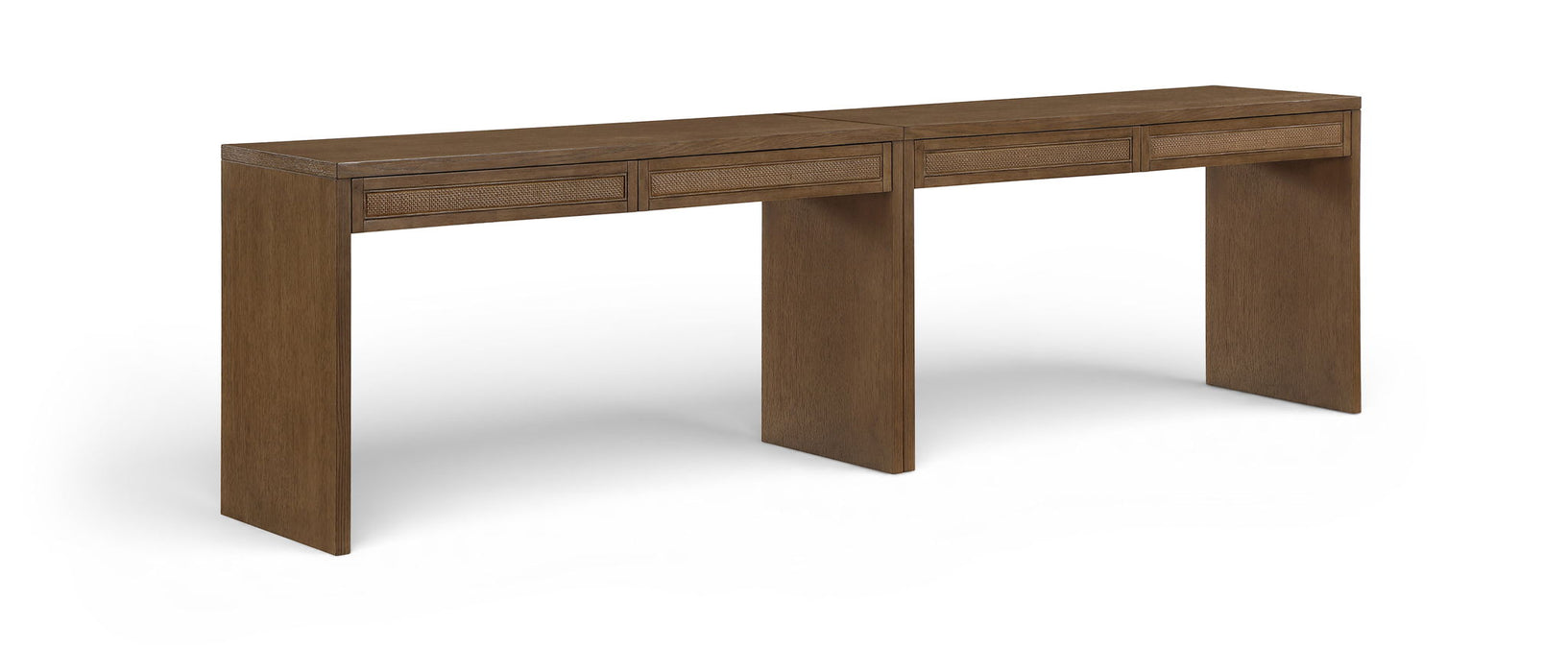Avro Cane, Solid Wood And Oak Veneer 2pc. Desk