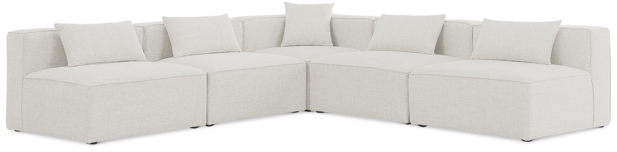 Cube 108" Fabric Upholstered 5pc Modular Sectional