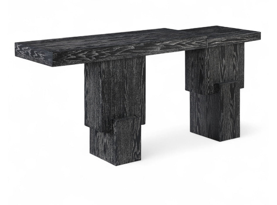 Anzio Oak Veneer And Solid Wood Console Table