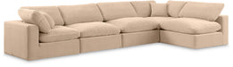 Comfy 158" Velvet Upholstered 5pc. Modular Sectional