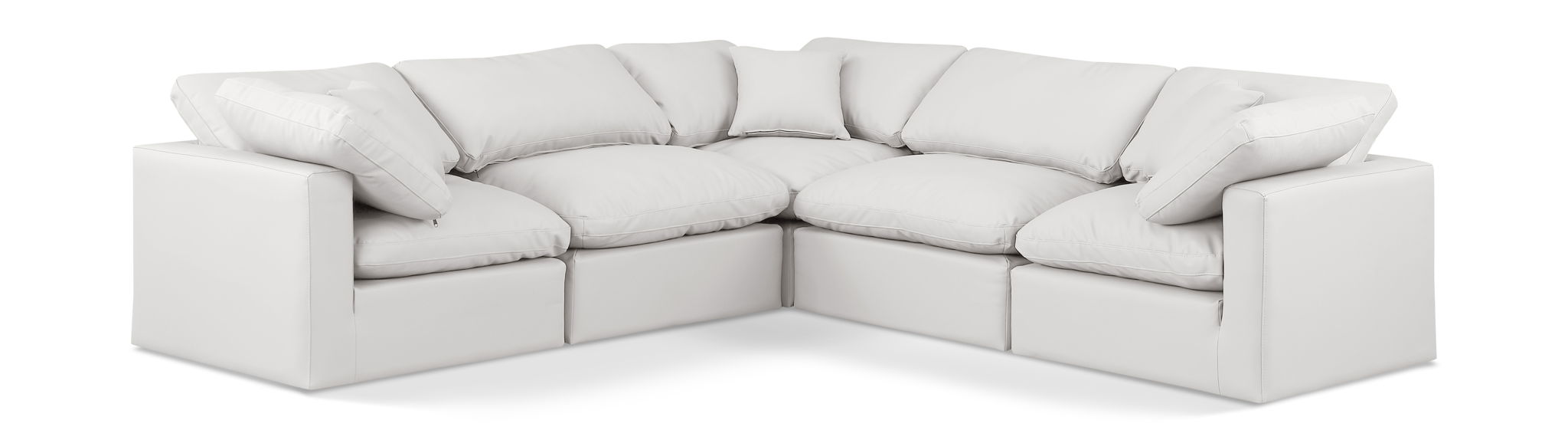 Indulge 105" Vegan Leather Upholstered 5pc. Modular Sectional