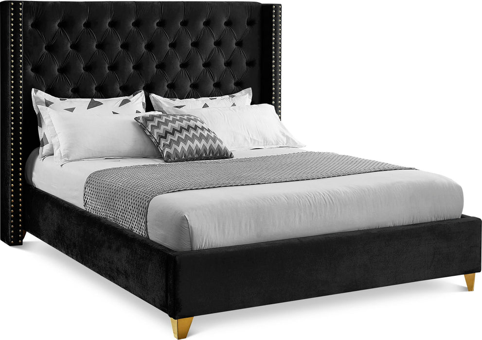 Barolo Velvet Upholstered Bed