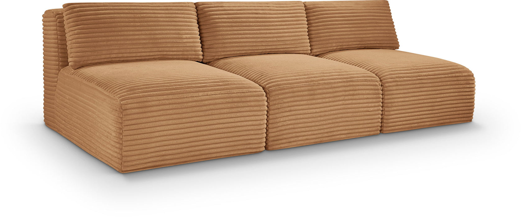Shaggy 93" Corduroy Performance Fabric Upholstered Modular Sofa