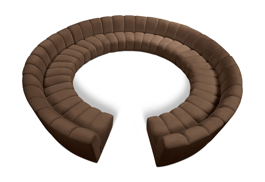 Infinity 178" Velvet Upholstered 12pc. Modular Sectional