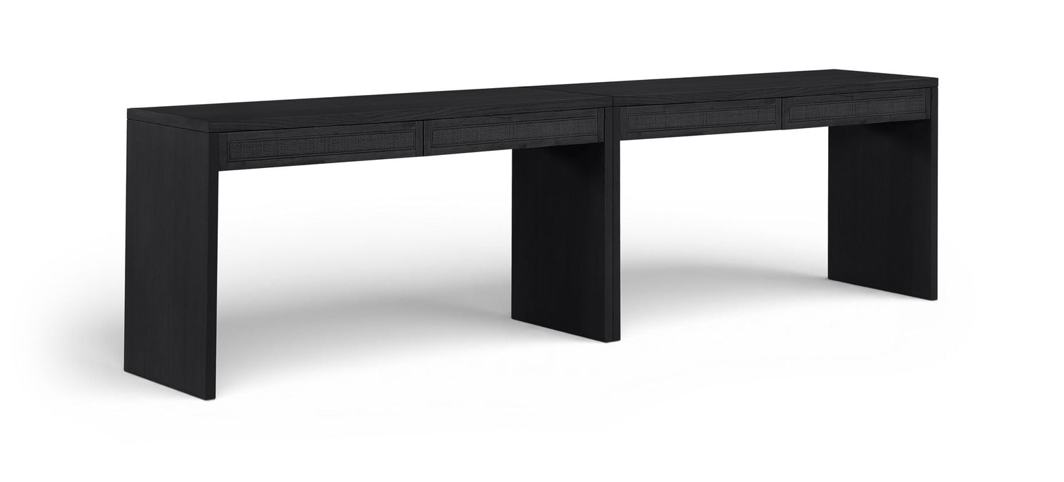 Avro Cane, Solid Wood And Oak Veneer 2pc. Desk