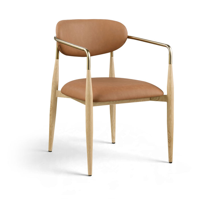Ronda Vegan Leather Upholstered Dining Arm Chair