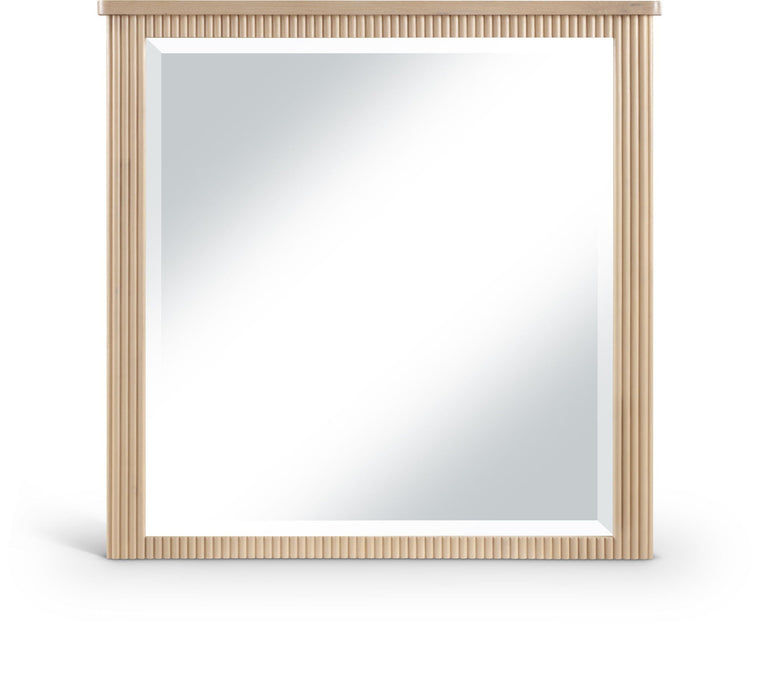 Astrid 39.5" W X 39.5" H Solid Wood And Oak Veneer Mirror
