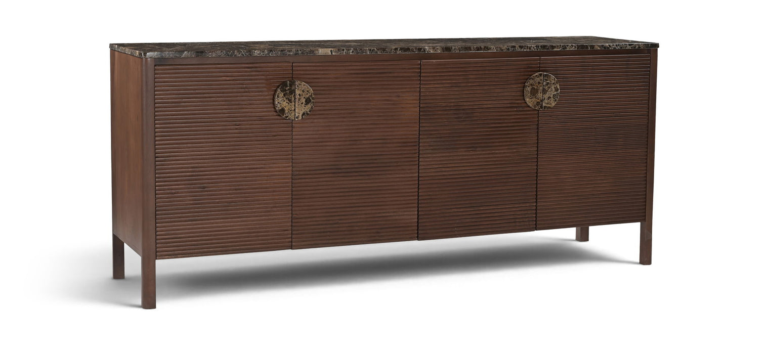 Varenna Genuine Marble And Acacia Wood Sideboard / Buffet