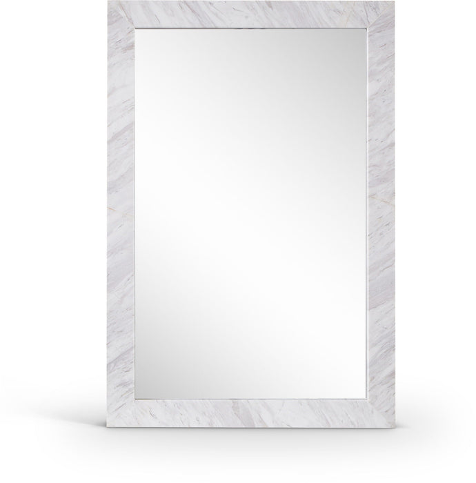 Pavia 23.5" W X 36" H Genuine Marble Frame Mirror