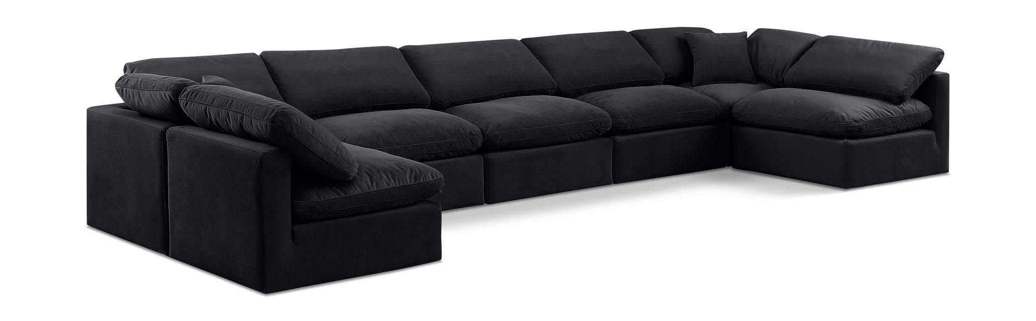 Indulge 175" Velvet Upholstered 7pc. Modular Sectional
