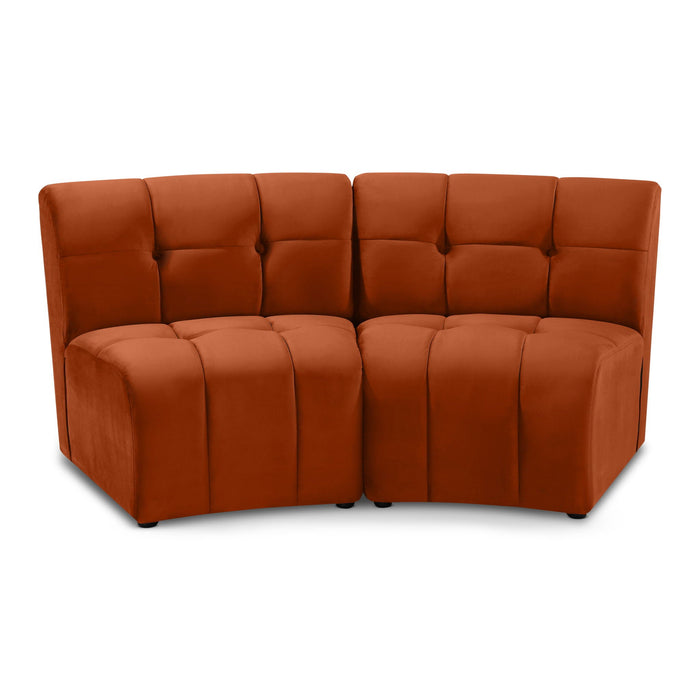 Limitless 65" Velvet Upholstered 2pc. Modular Sectional