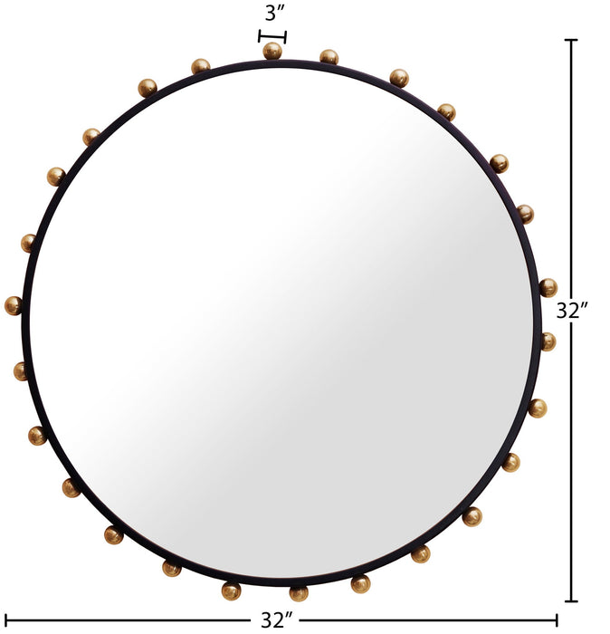 Raven 32" W X 32" H Metal Frame Mirror