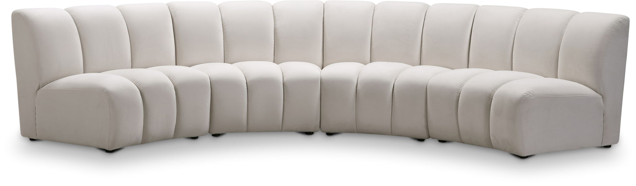 Infinity 148" Velvet Upholstered 4pc. Modular Sectional