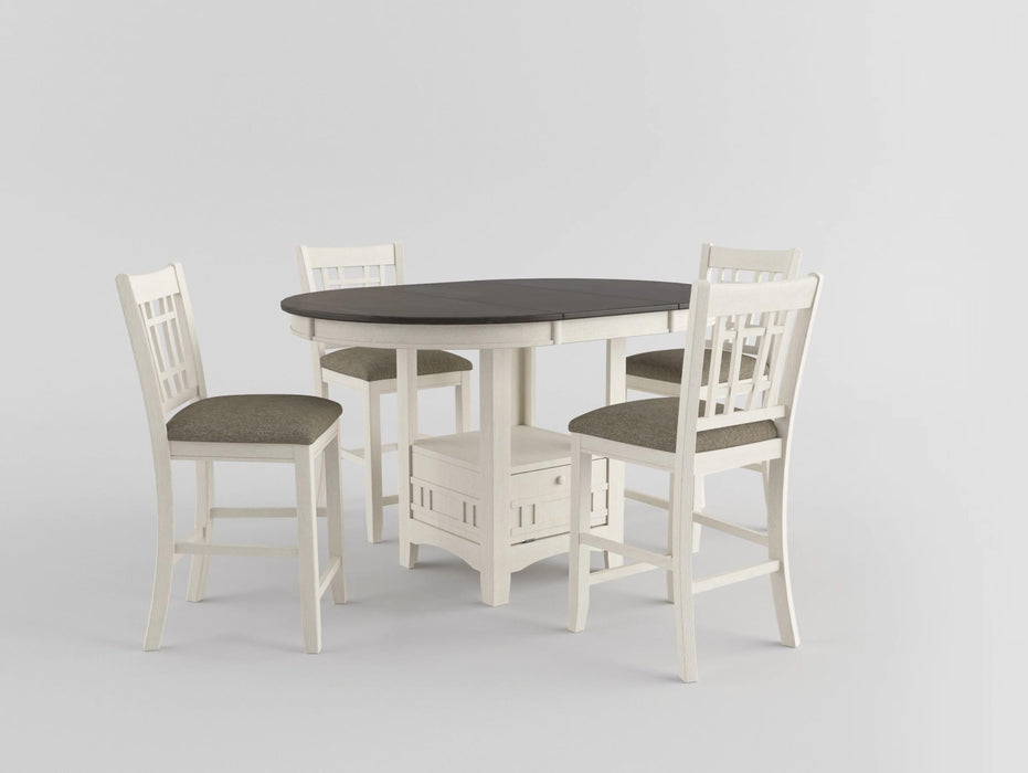 Junipero Round/Oval Counter Height Table with Storage Base (2423)