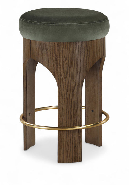 Bocceli Velvet Upholstered Counter Stool
