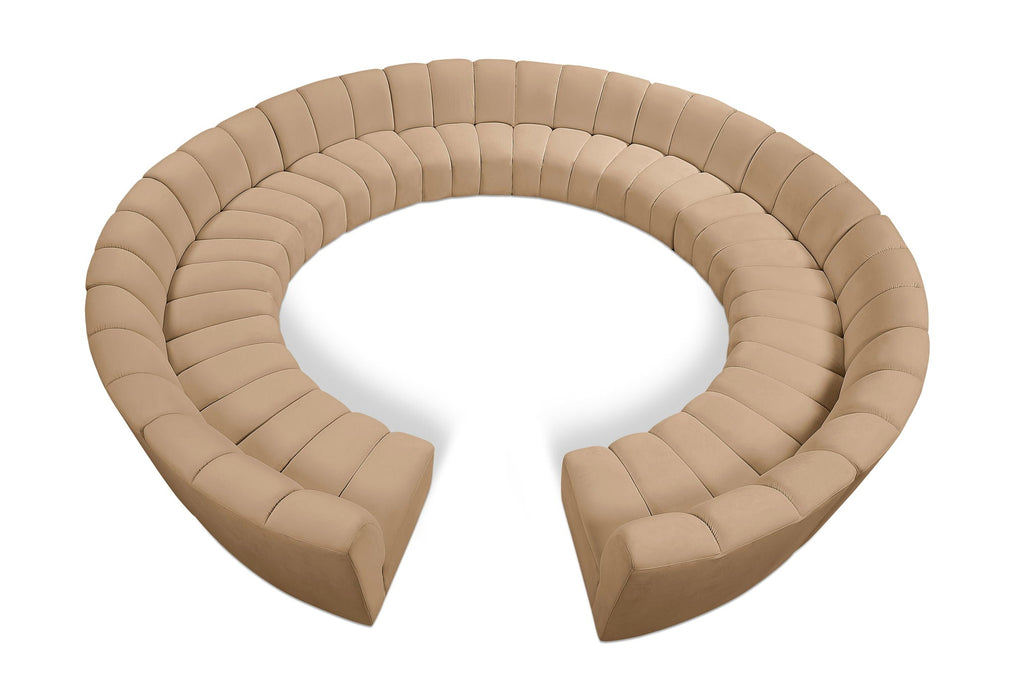 Infinity 178" Velvet Upholstered 12pc. Modular Sectional