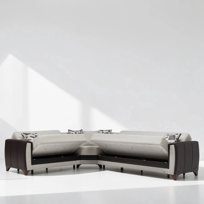 DUBLIN Sleeper Sectional (Cream)