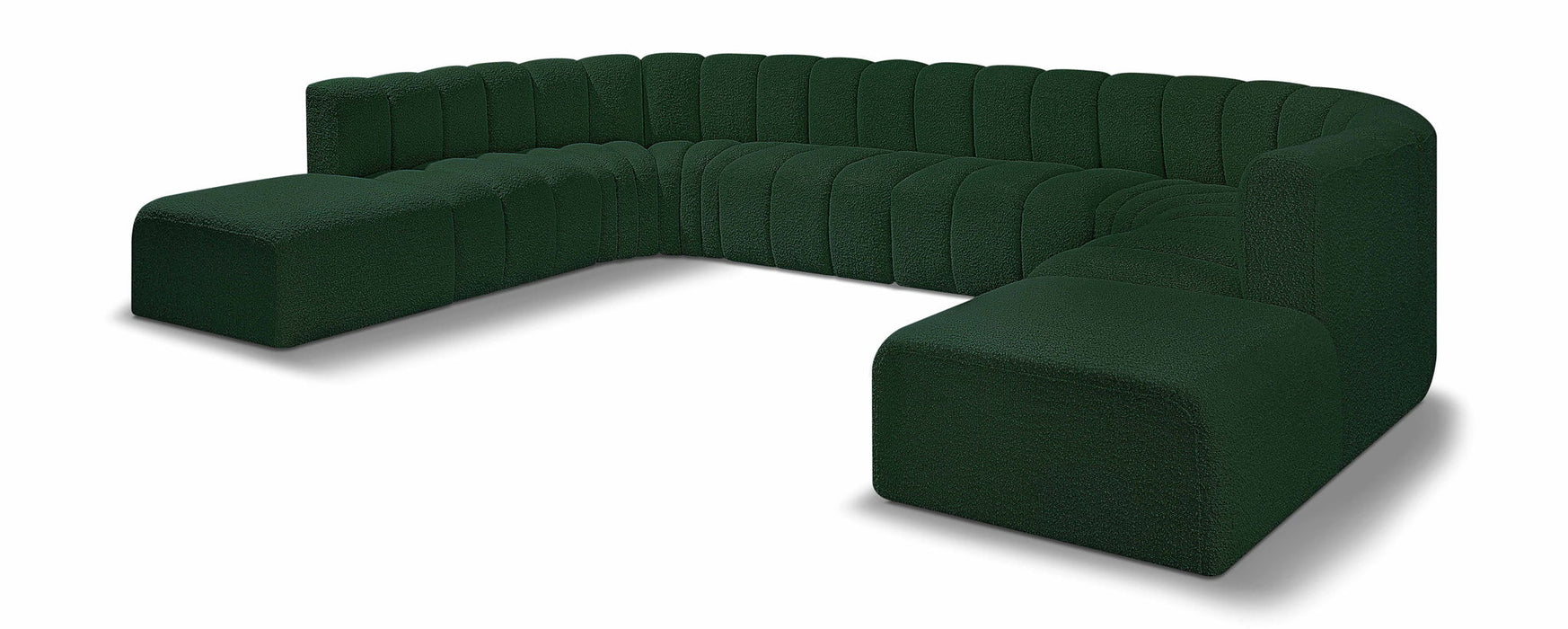 Arc 161" Boucle Fabric Upholstered 10pc. Modular Sectional