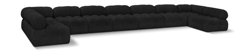 Ames 204" Boucle Fabric Upholstered 9pc. Modular Sectional