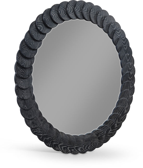 Revolve 40" W X 40" H Oak Veneer Mirror