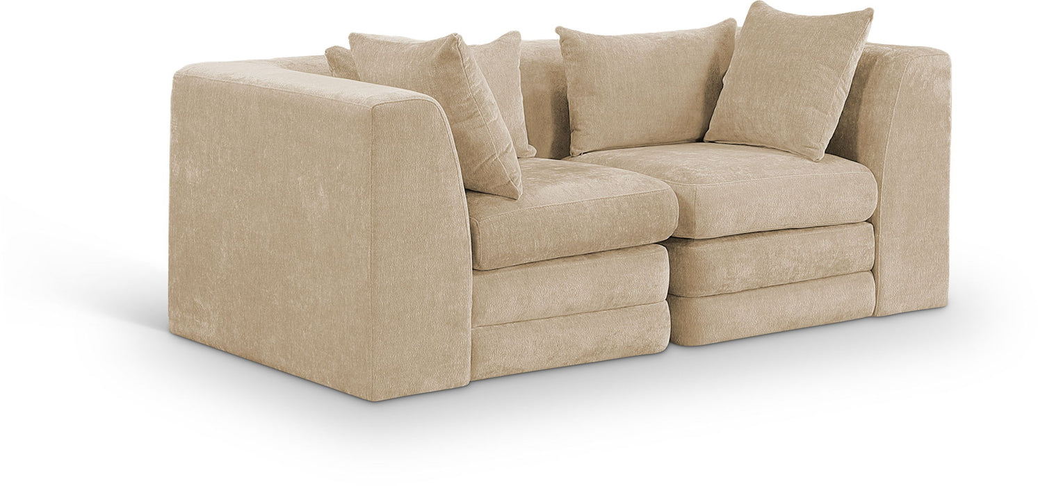 Stellar 76" Chenille Fabric Upholstered 2pc. Modular Loveseat