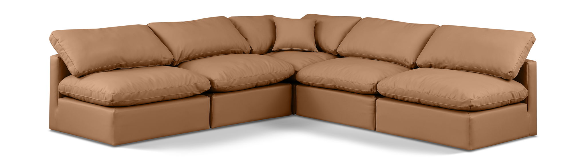 Indulge 105" Vegan Leather Upholstered 5pc. Modular Sectional