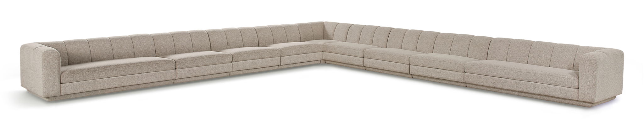 Modari 234.25" Fabric Upholstered 9pc. Modular Sectional