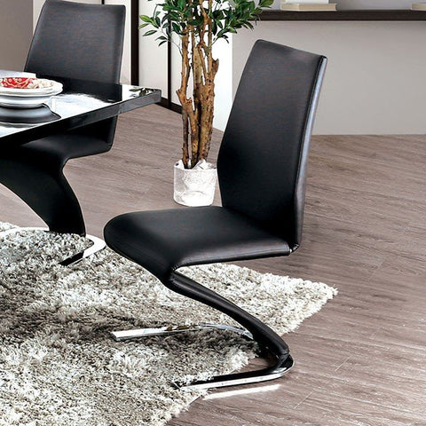 Midvale Side Chair (Set of 2) - Black/Chrome