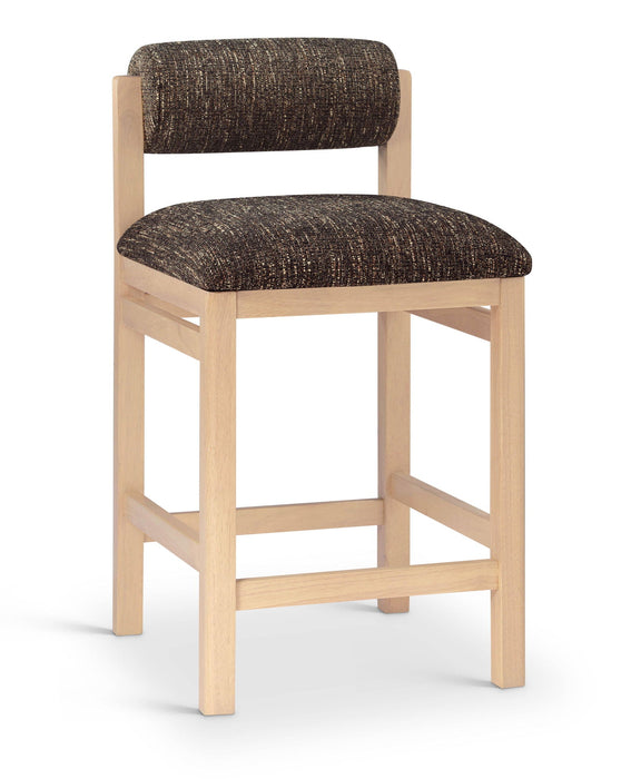 Roundhill Linen Textured Fabric Upholstered Counter Stool