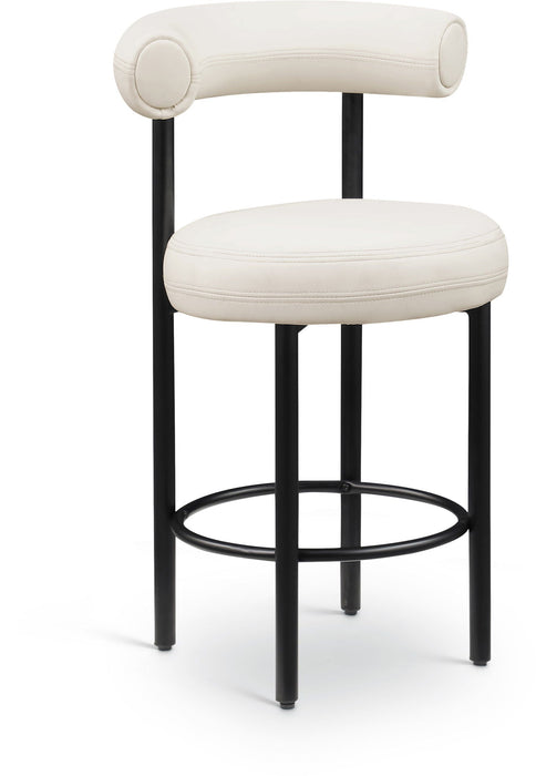 Bordeaux Vegan Leather Upholstered Counter Stool