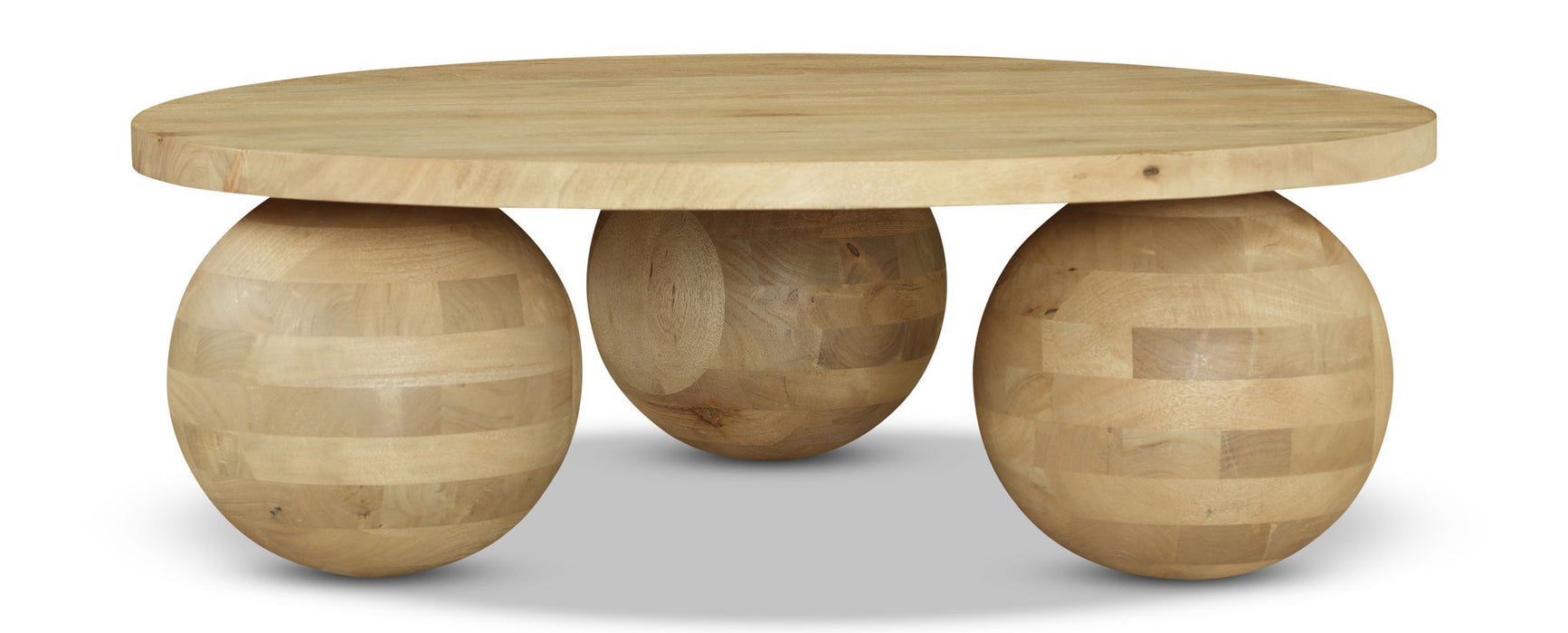 Spherical Acacia Wood Coffee Table