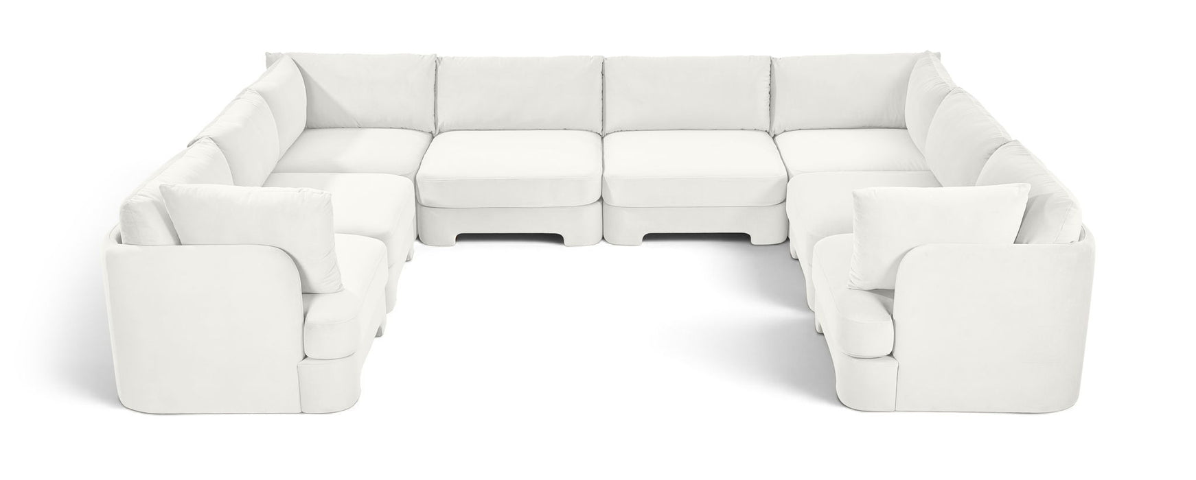 Hammond 148" Velvet Performance Fabric Upholstered 8pc. Modular Sectional