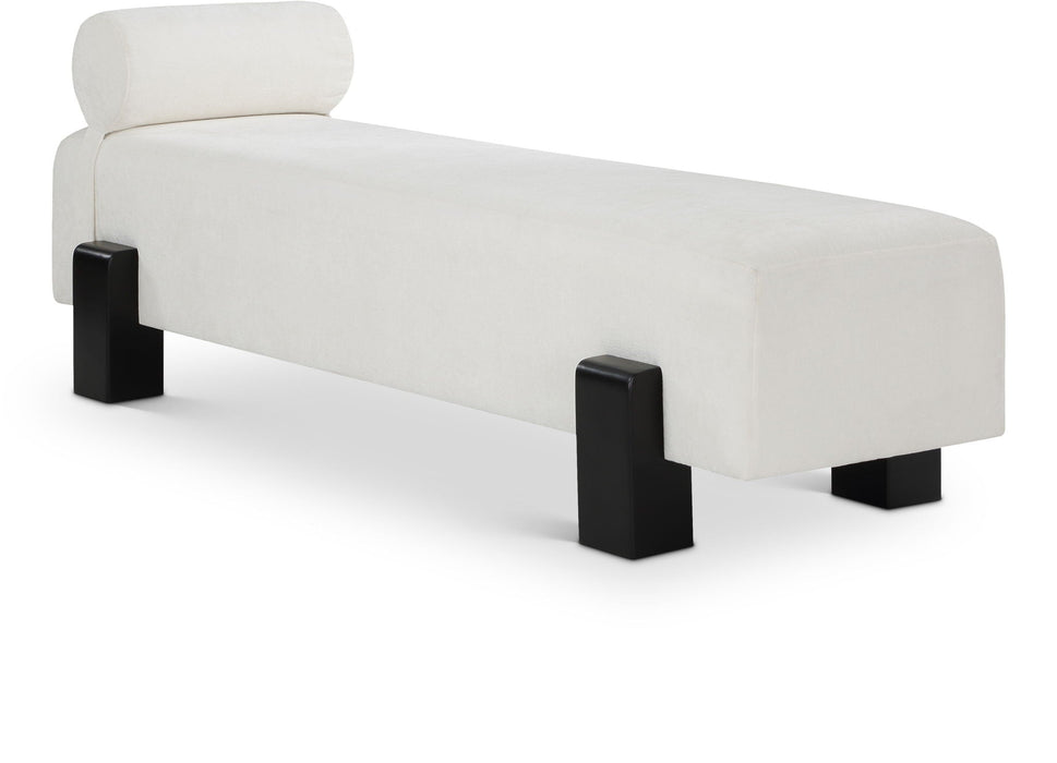 Edison Chenille Fabric Upholstered Bench