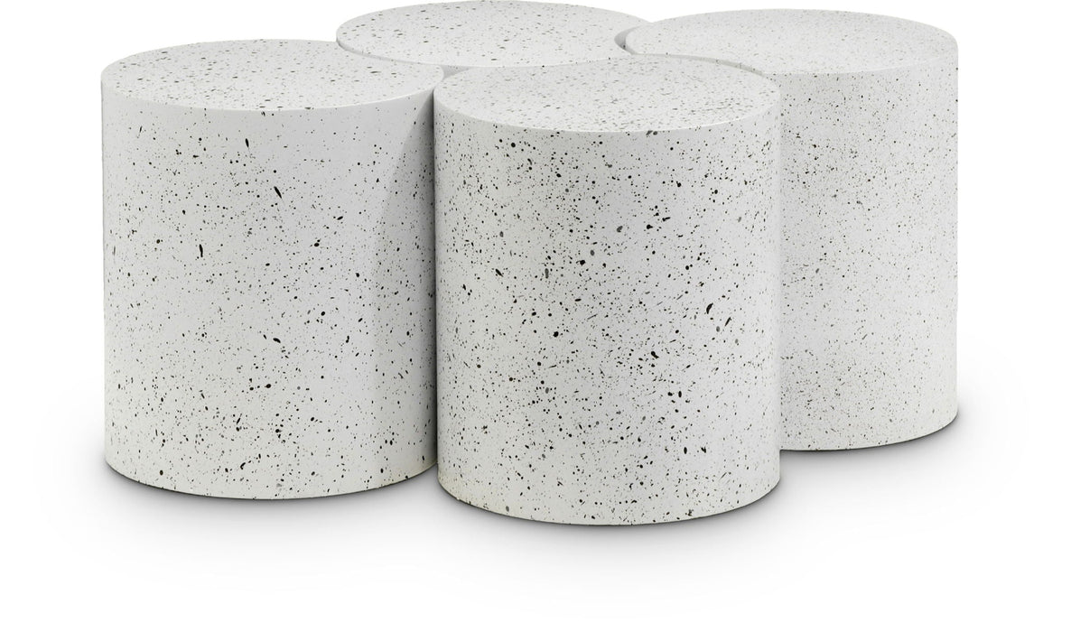 Dimple Terrazzo Pattern Iron Nesting 4pc. Modular Coffee Table