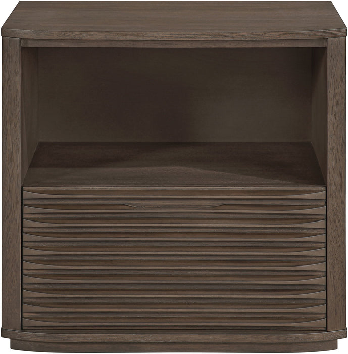 Morino 28" Oak Veneer And Solid Wood Nightstand