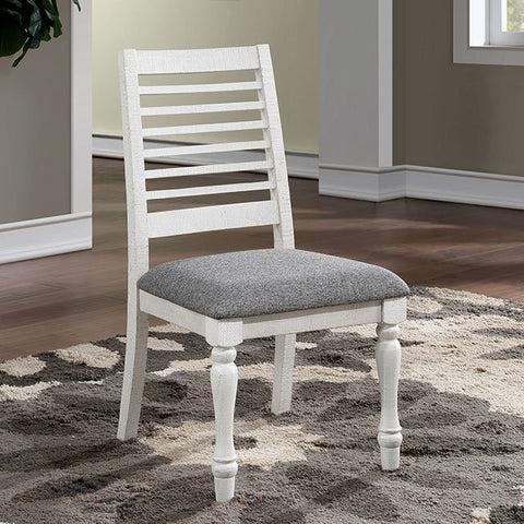 Calabria Side Chair (Set of 2) - Antique White/Gray