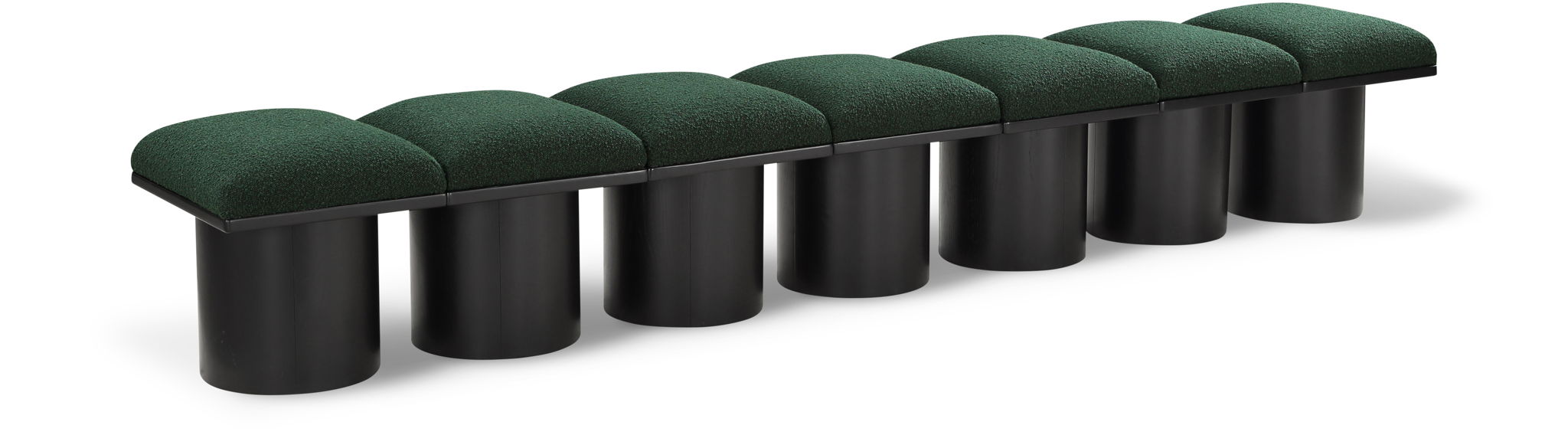 Pavilion Boucle Fabric Upholstered 7pc. Modular Bench