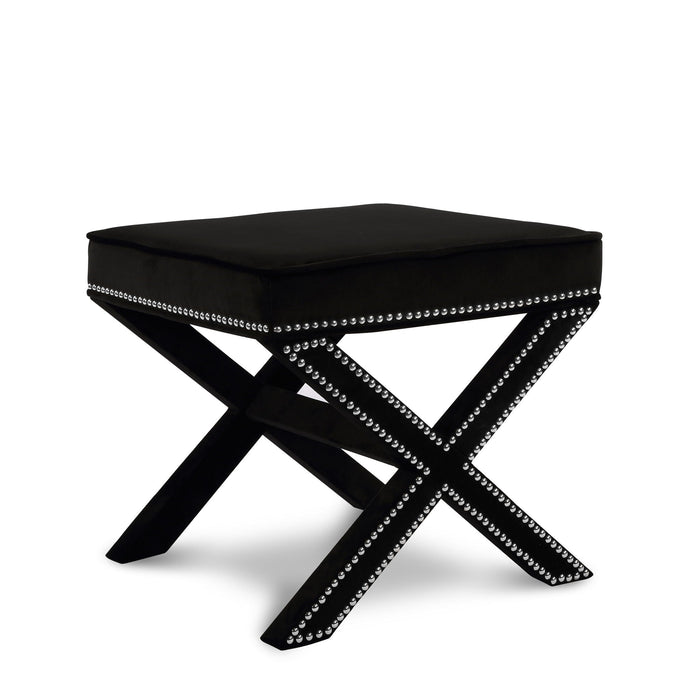 Nixon Velvet Upholstered Stool