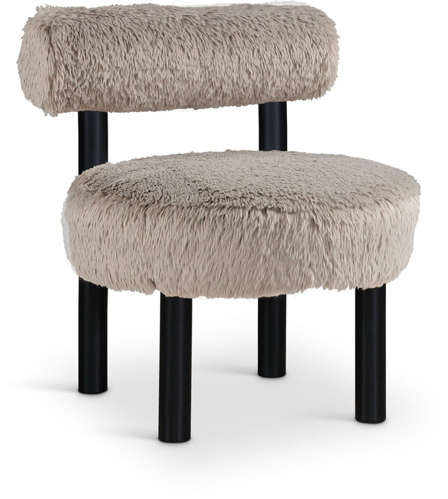 Ambre Vegan Shearling Fabric Upholstered Accent Chair