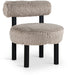 Ambre Vegan Shearling Fabric Upholstered Accent Chair