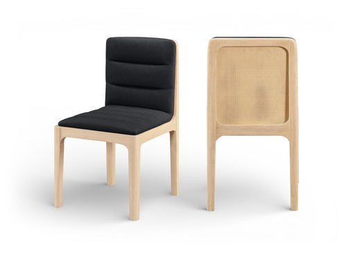 Ellis Cane And Vegan Leather Upholstered Dining Chair