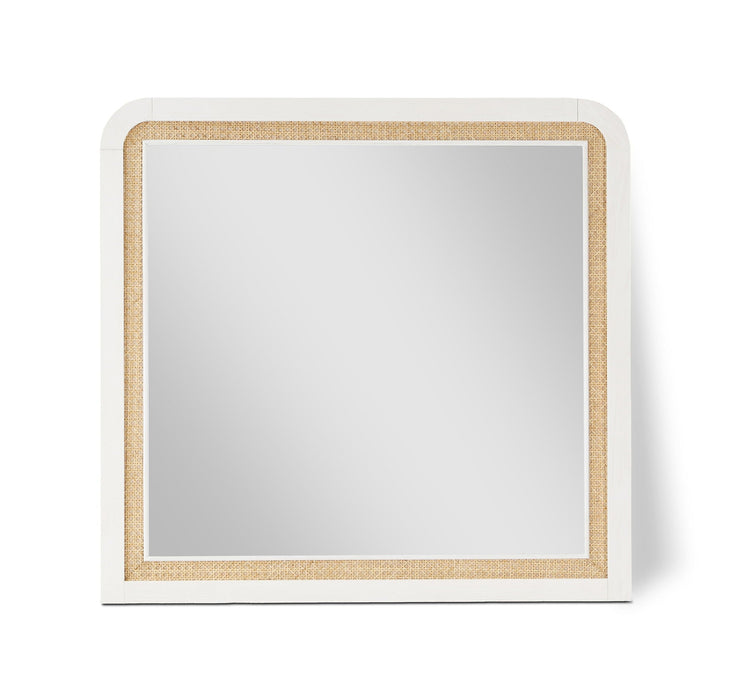 Siena 38" W X 40" H Ash Wood And Natural Cane Frame Mirror