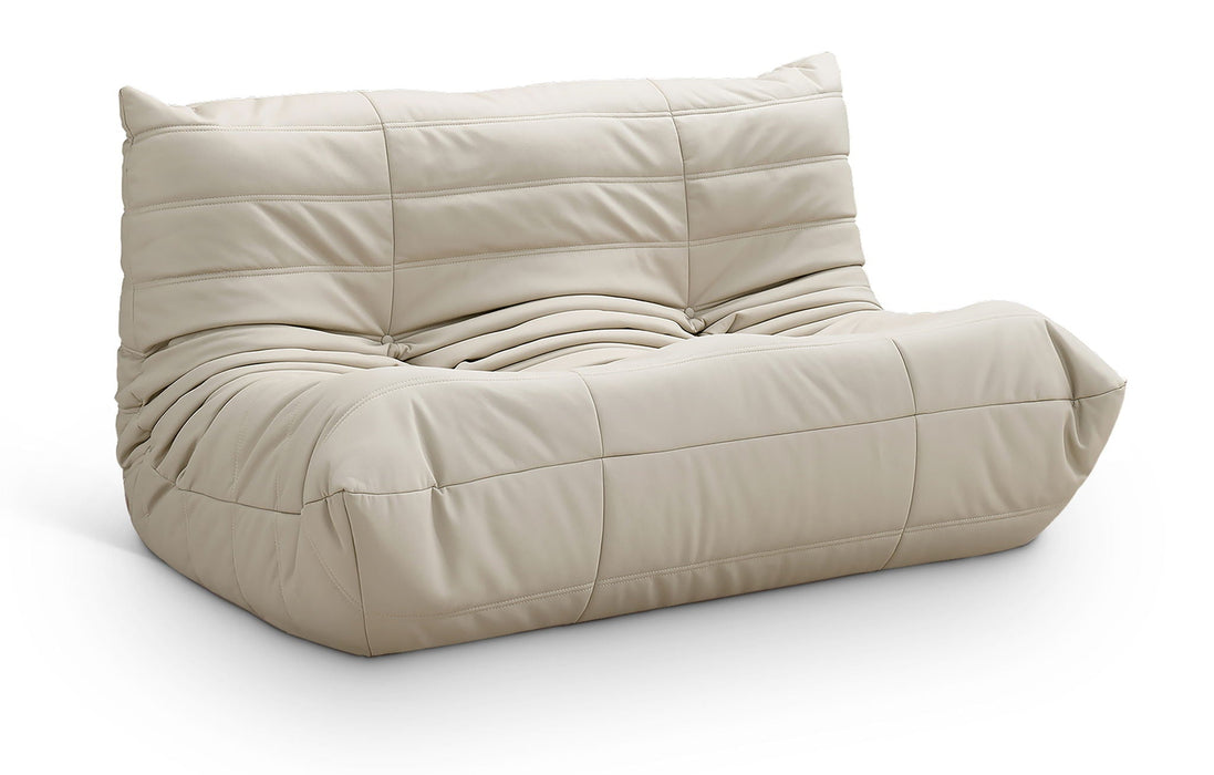 Relax 54.75" Vegan Leather Upholstered Loveseat