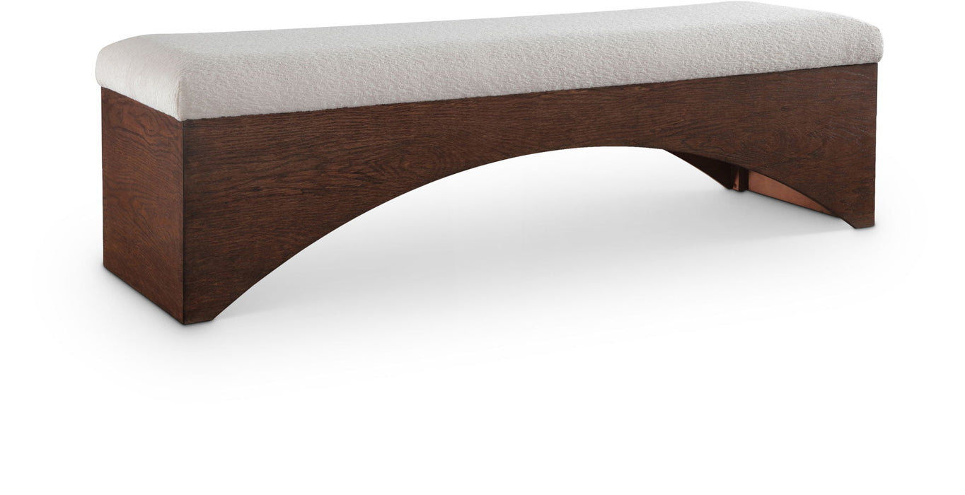 Lawson Velour Fur Fabric Upholstered Bench