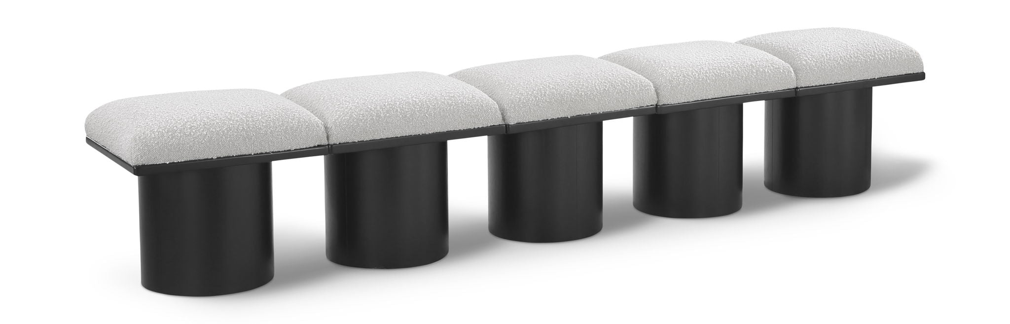 Pavilion Boucle Fabric Upholstered 5pc. Modular Bench