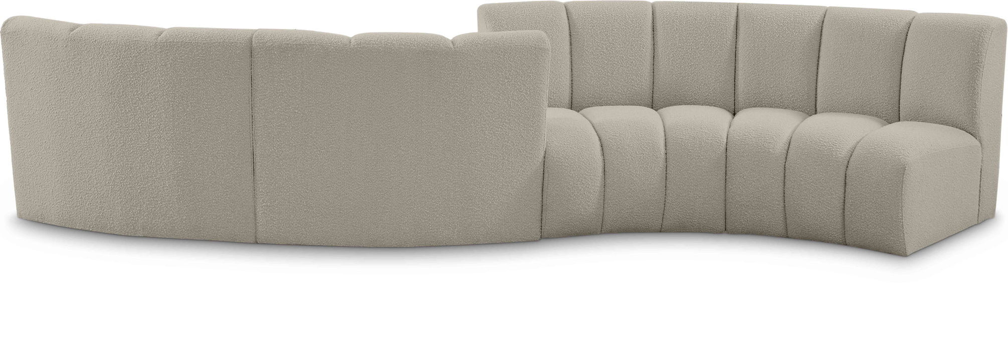 Infinity 154" Boucle Fabric Upholstered 4pc. Modular Sectional